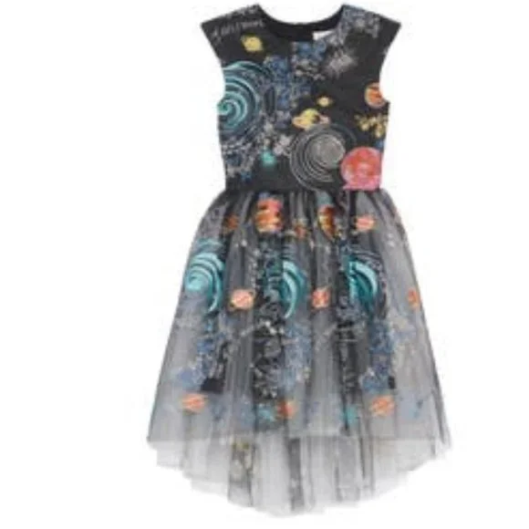 short sleeve embroidered dress ANANDA SHORT SLEEVE EMBROIDERED FLORAL DRESS XS / BABY BLUE main image 0